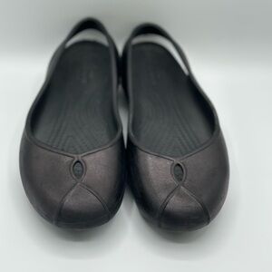 Crocs Olivia II Flats Black Women's Size 9 Slip On Shoes